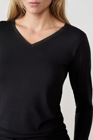 T-shirt Warm Up Lace - Zwart