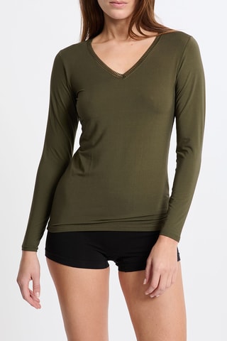 T-shirt Warm Up Lace - Kaki