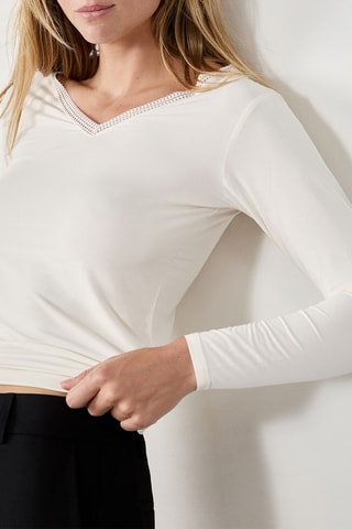 T-shirt Warm Up Lace - Ecru