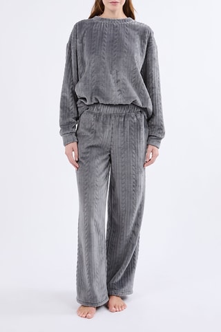 Velours Pyjamabroek Matilda - Antraciet