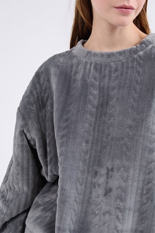 Velours Pyjamabroek Matilda - Antraciet