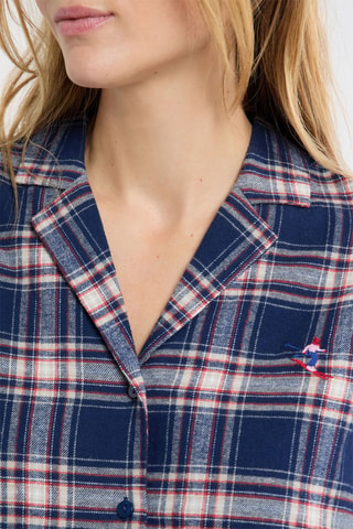 Pyjamablouse Wafa - Marineblauw