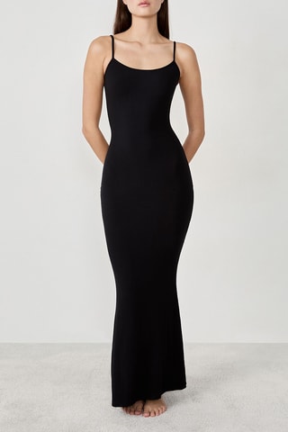 Lange jurk Pure Soft - Zwart