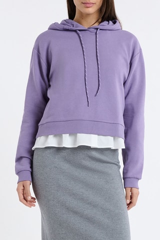 Sweater met capuchon - Paars