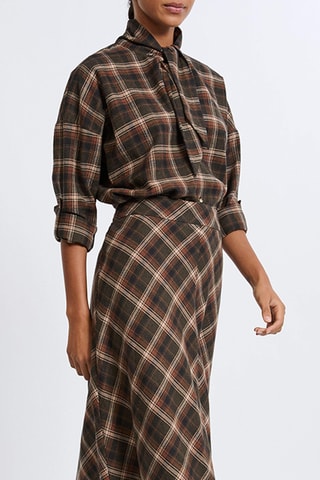 Blouse Tartan - Zwart