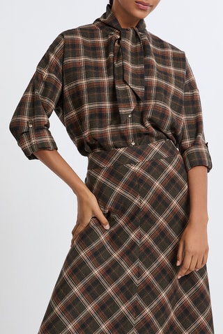 Blouse Tartan - Zwart
