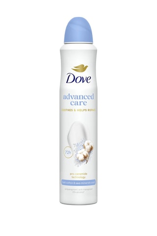Déodorant spray anti-transpirant Dove Fresh cotton & sea minerals apaise & aide à réparer - 200 ml
