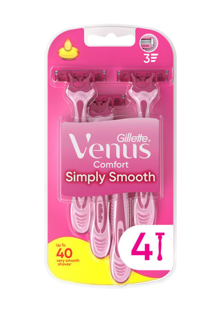 4 rasoirs jetables Venus comfort simply smooth - 3 kits