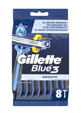 8 rasoirs jetables Gillette blue III smooth - 5 kits