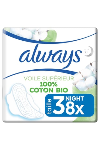 8 serviettes hygiéniques Always - Night - Taille 3