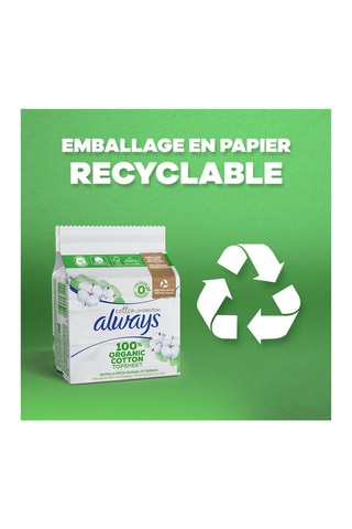 8 serviettes hygiéniques Always - Night - Taille 3