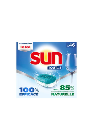 Tablettes lave-vaisselle Sun Tout-en-1 Regular Ecolabel - 46 lavages