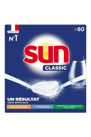 Tablettes lave-vaisselle Sun Classic - 60 tablettes
