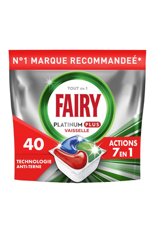 Tablettes lave-vaisselle Fairy Platinum Plus original - Frais - 40 tablettes