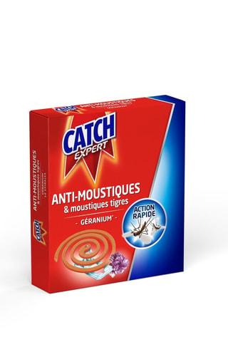 10 spirales anti-moustiques extérieures Catch Expert - Géranium