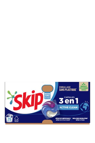 Lessive capsules Skip 3-en-1 Active Clean - 26 lavages