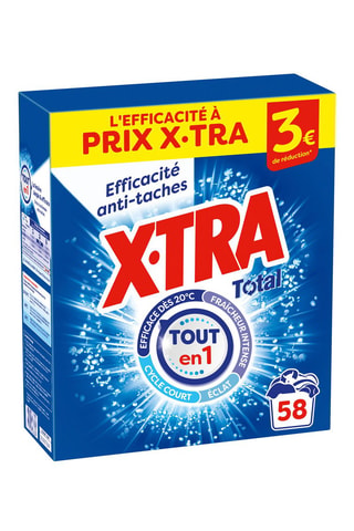 Poudre XTra Total 4+1 - 2,9 kg - 58 lessives