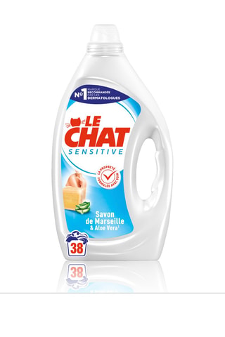 Lessive Sensitive Savon de Marseille & Aloe Véra Le Chat - 38 Lavages - 1,7 l