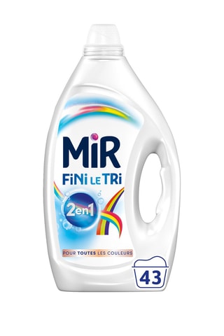 Lessive Mir Couleurs Fini le Tri - 43 lavages - 1,93 l