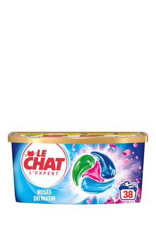 38 pastilles de lessive Le Chat Disc Fraîcheur Rosée du Matin
