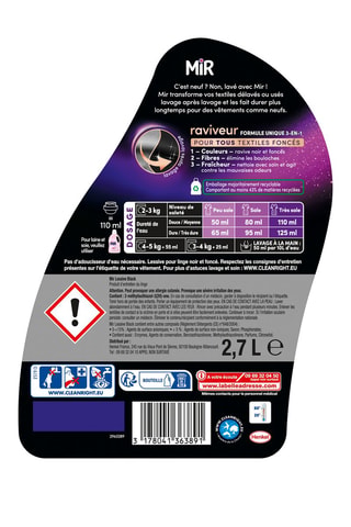 Lessive Mir Black - 54 lavages - 2,7 l