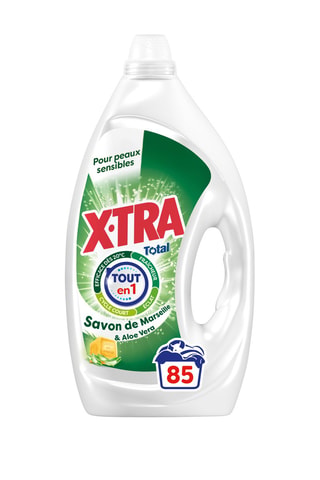 Lessive Total 4+1 Marseille et aloe vera XTra - 85 lavages - 3,82 l