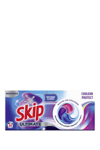 Lessive capsule 4en1 couleurs éclatantes Skip Ultimate - 24 lavages