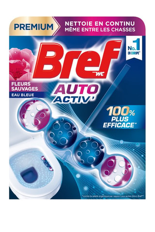 Bloc WC Fleurs Sauvage Bref Auto Activ'  - 4 pastilles