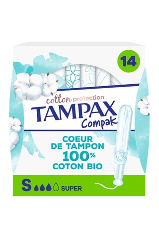 14 tampons Tampax compak protection super - Super - MASQUE MANQUE INFO