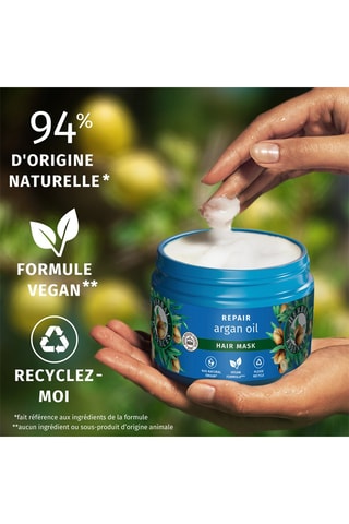 Masque capillaire à l'huile d'argan - Cheveux abîmés - 500 ml