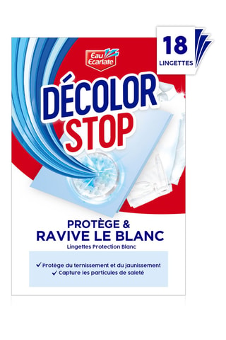 Décolor Stop Ravive le Blanc - 18 lingettes