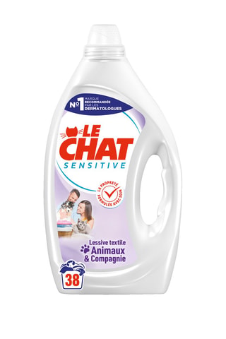 4 x Lessive Sensitive Textile Animaux & Compagnie Le Chat - 38 Lavages - 1,7 l