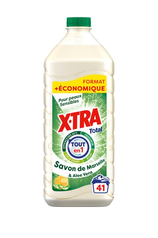 5 x Lessive Total 4+1 Savon de Marseille et aloe vera XTra - 41 lavages - 1,845 l