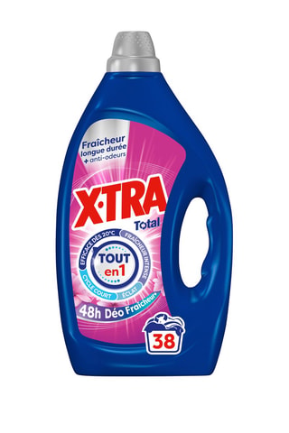 4 x Lessive Déo Fraîcheur+ Fleuri Xtra Tota - 38 Lavages - 1,7 l