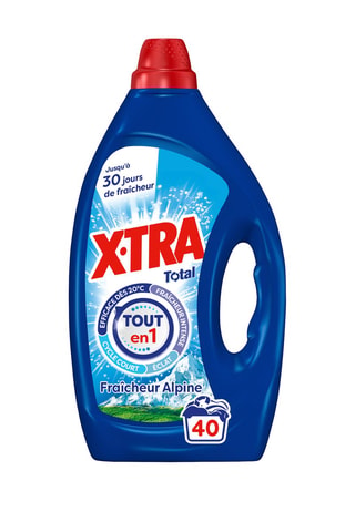 4 x Lessive Fraîcheur Alpine Xtra Total - 40 Lavages - 1,7 l