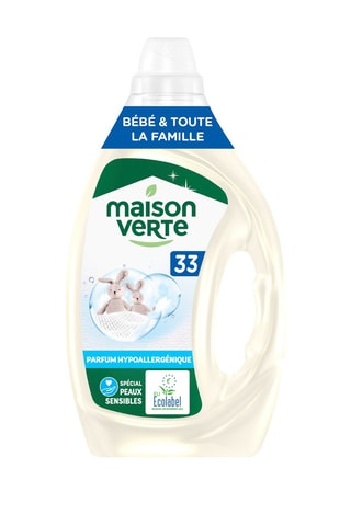 4 x Lessive Famille et Bébé Maison Verte - 33 lavages