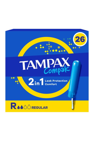 4 x 26 tampons Tampax avec applicateur compak régulier - Régulier - MASQUE MANQUE INFO