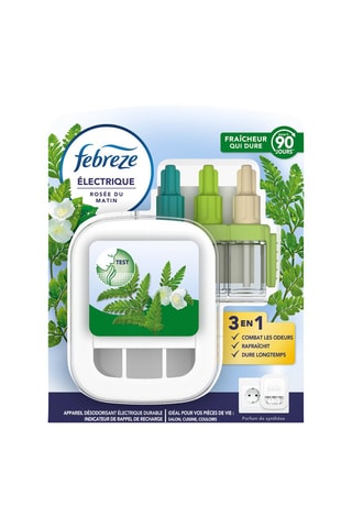 4 x Désodorisant électrique rosée du matin Febreze - 20 ml