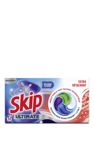 4 x Lessive capsule Ultimate 4-en-1 Extra Détachant Skip - 34 lavages