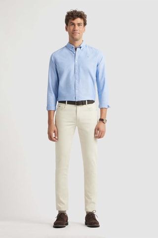 Chemise regular en coton biologique - Bleu