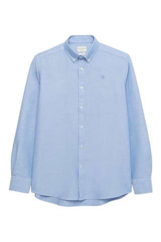 Chemise regular en coton biologique - Bleu