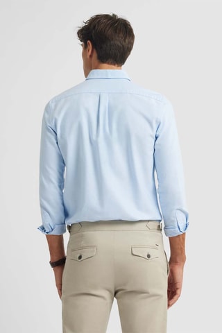 Chemise regular en coton biologique - Bleu