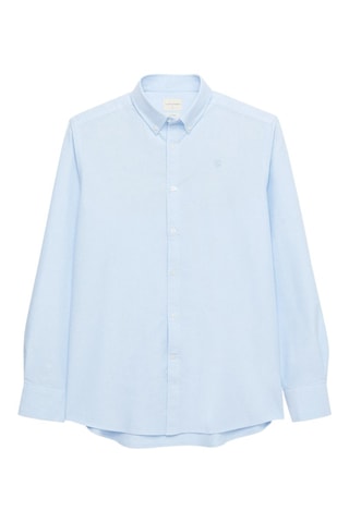 Chemise regular en coton biologique - Bleu