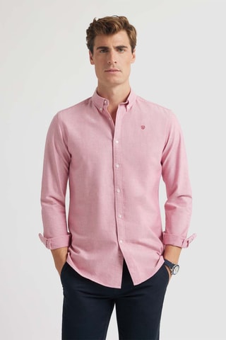 Chemise regular en coton biologique - Rouge
