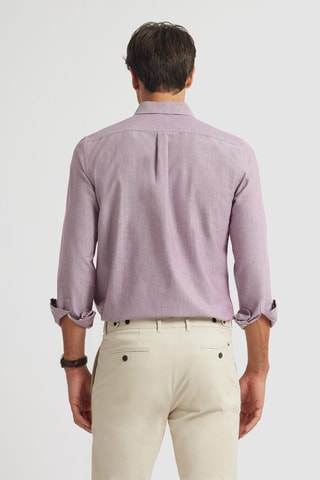 Chemise regular en coton biologique - Rouge