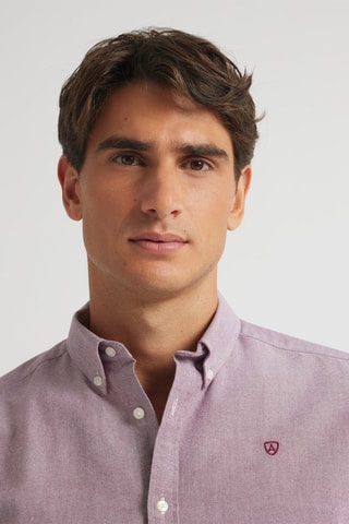 Chemise regular en coton biologique - Rouge