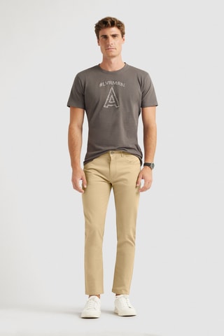 Pantalon slim - Camel