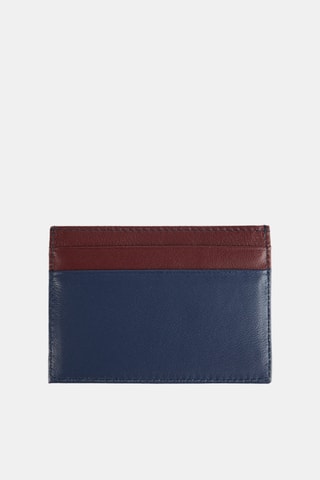 Porte-cartes et porte-clés en cuir - Bleu marine