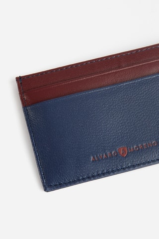 Porte-cartes et porte-clés en cuir - Bleu marine
