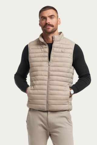 Doudoune sans manches - Beige